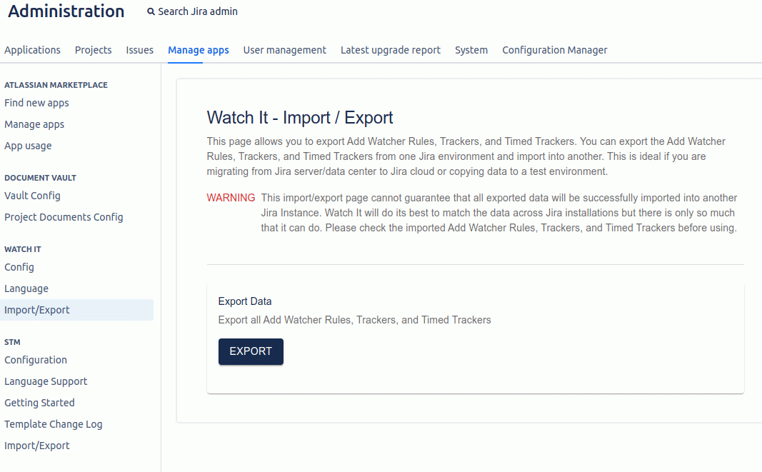 Watch IT – Cloud Migration - Wi Dc Export