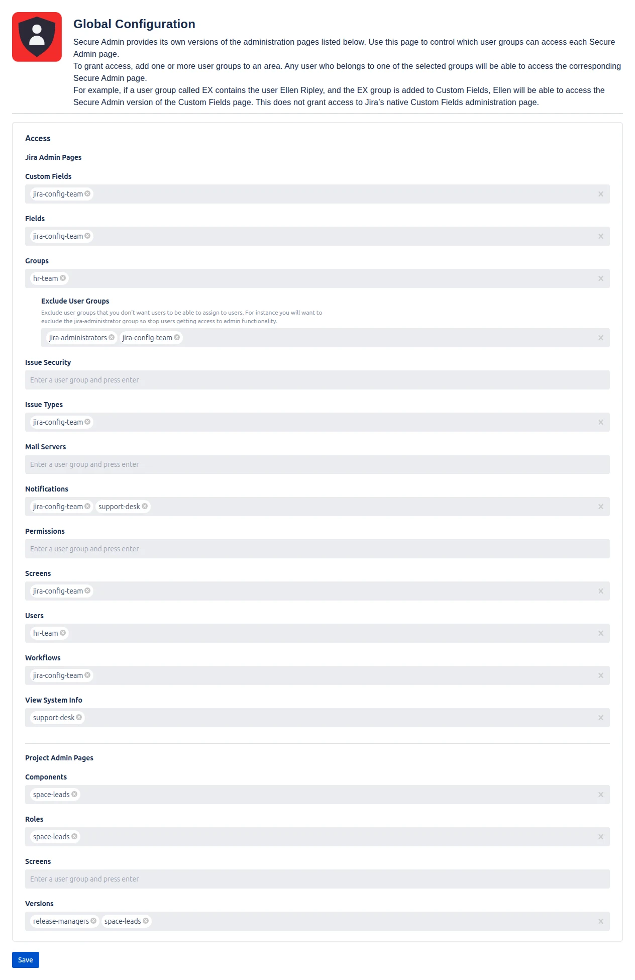 Secure Admin Cloud - Global Configuration